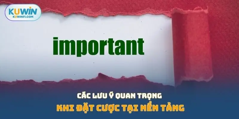 Các lưu ý quan trọng khi đặt cược tại nền tảng